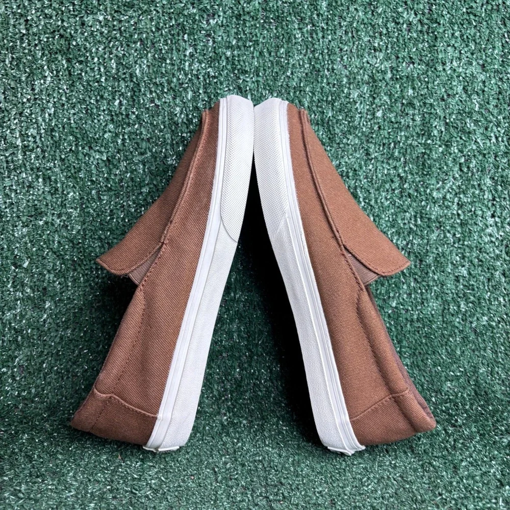NEW Vans Bali SF Heavy Canvas Skate Surf Loafer Dachshund Brown Womens 8 Men 6.5
